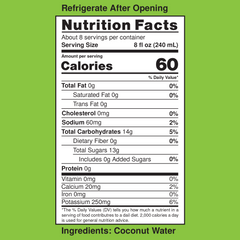 CocoLove 64oz coconut water nutrition facts