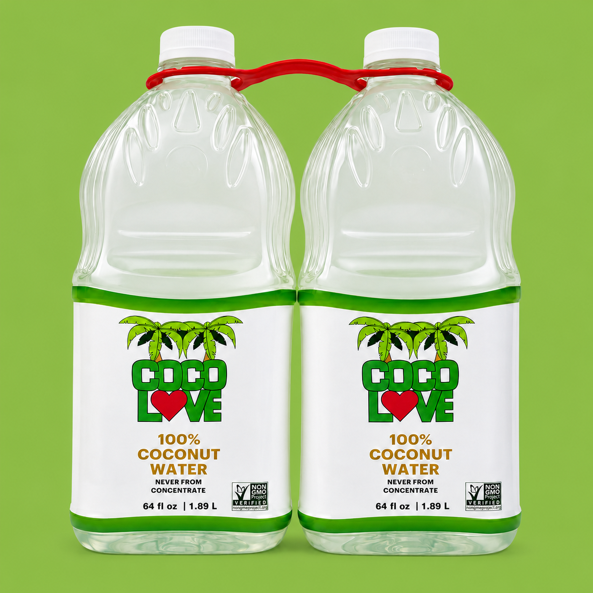 The Lovers Package — two 64oz CocoLove 100% coconut water jugs, his and hers 2 pack